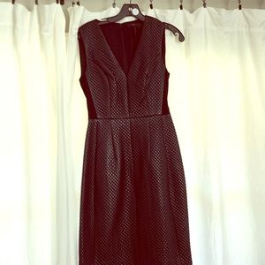 Black BCBG dress faux leather